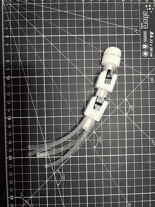 First bionic hand prototype, featuring a custom hydraulic design